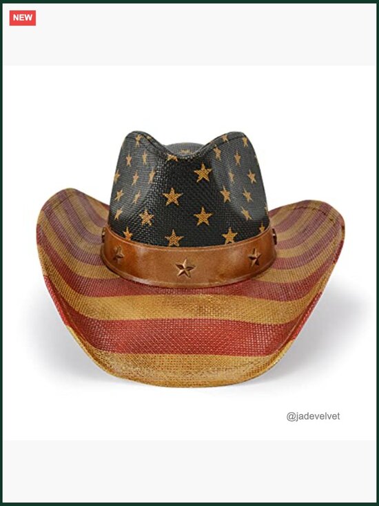 Patriotic Cowboy Hat with Shapable Brim for Women main image 6